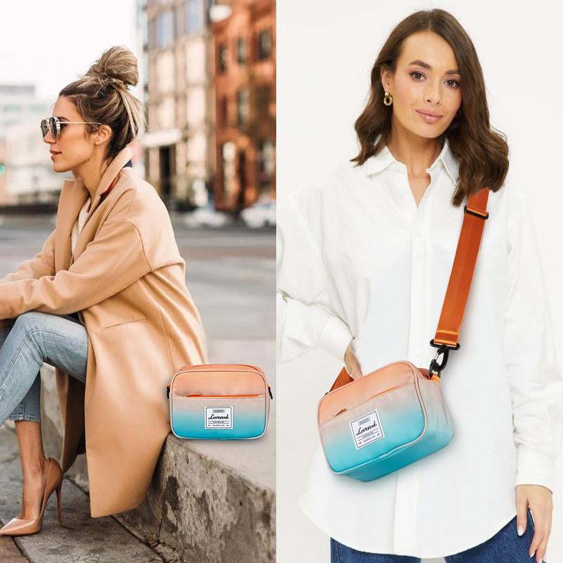 LOVEVOOK Fall Gradient Gym Bag Weekender Bag with Small Pouch, Carry Luggage and Carry on Overnight Bag, Large Capacity Stylish Women'S Duffel Bag for Travel, Gym, Sports, Fitness & Workout